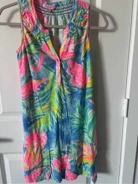 Lilly Pulitzer Dress Tropical Flamingo Pink, Green Blue Final Sale